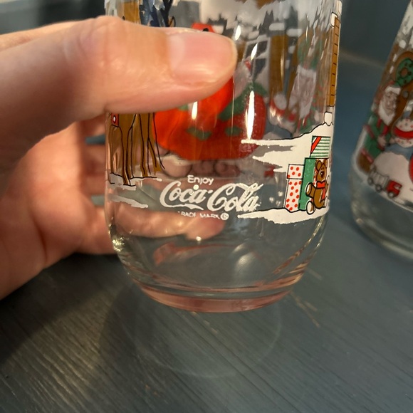 Vintage Coca-Cola Christmas Santa Glasses | Set of 2 - Picture 4 of 5